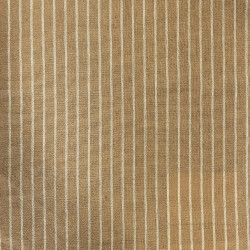 Gewebte gestreifte Baumwolle TISLA Beige / Weiß
